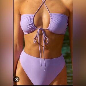 Jade Swim Livi Bikini Top Size Medium Purple
